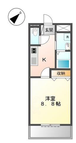 アーバンレジデンス東加古川(1K/1階)の間取り写真