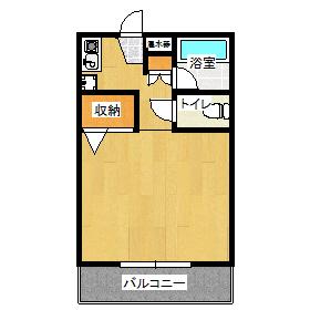 ガーデンハイツほなみ(1K/2階)の間取り写真