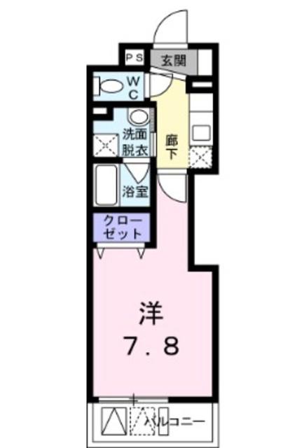 グレイス スクエア(1K/4階)の間取り写真