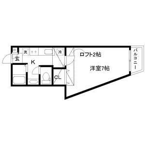 SUMICA(1K/1階)の間取り写真