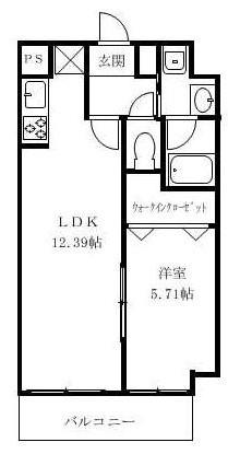 クオーレ浅草(1LDK/6階)の間取り写真