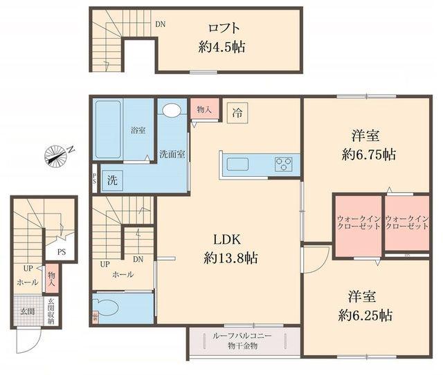 町田市森野四丁目 工事(2LDK/2階)の間取り写真