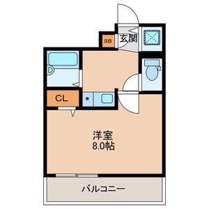 ヴィラアカデミア(1K/6階)の間取り写真