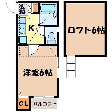 ドリーム510(1K/1階)の間取り写真