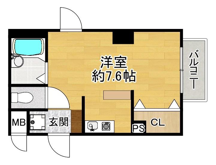 エトワールヴィル R南樟葉(1K/3階)の間取り写真