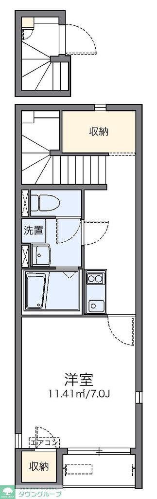 レオネクスト青柳(1K/2階)の間取り写真