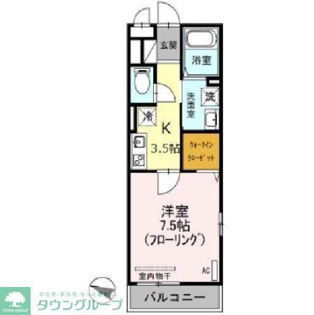 エントピア(1K/3階)の間取り写真