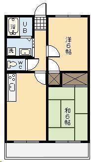 ルミエール加納(2DK/3階)の間取り写真
