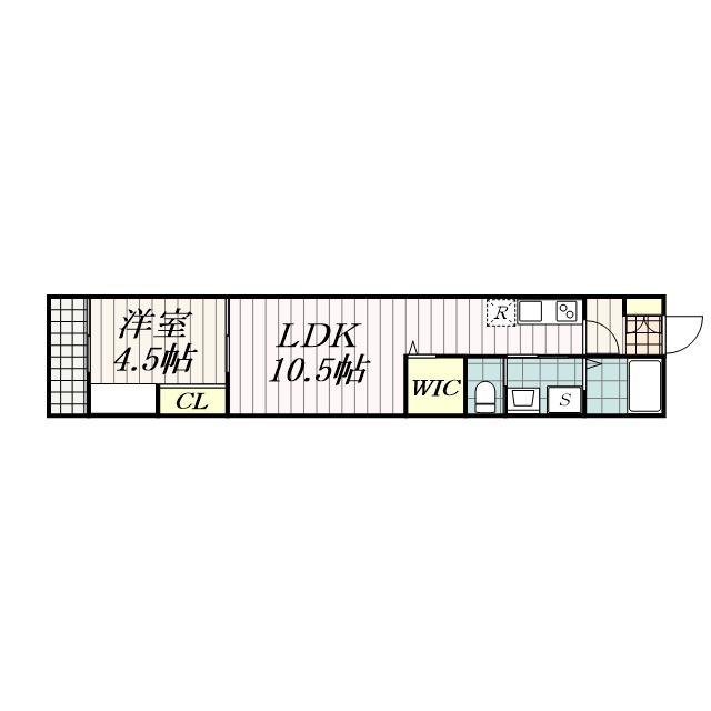 セミカ蘇我(1LDK/3階)の間取り写真