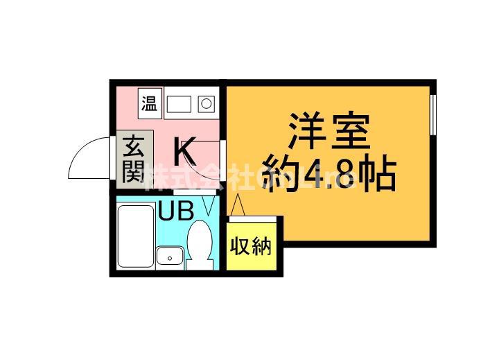 エスティ ビル旭町(1K/4階)の間取り写真