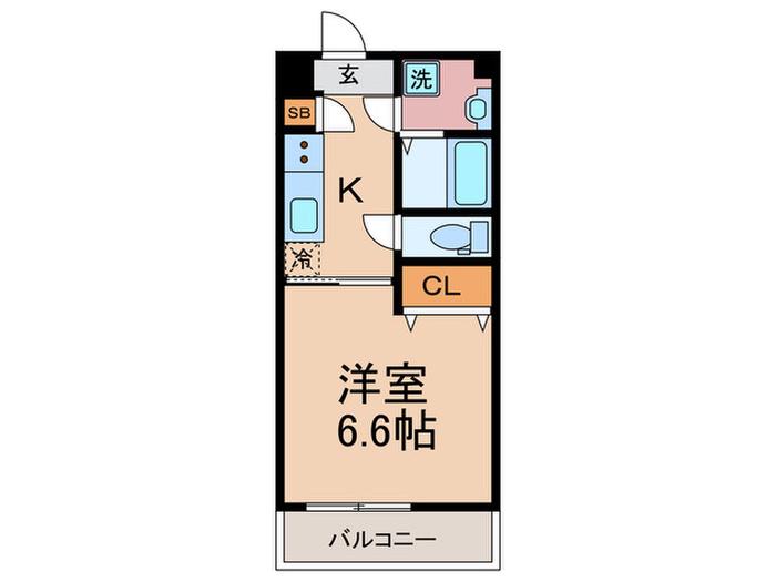 POUR TOUJOURS東福寺(1K/3階)の間取り写真