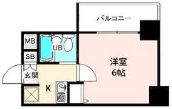 エスリード野田(1K/7階)の間取り写真