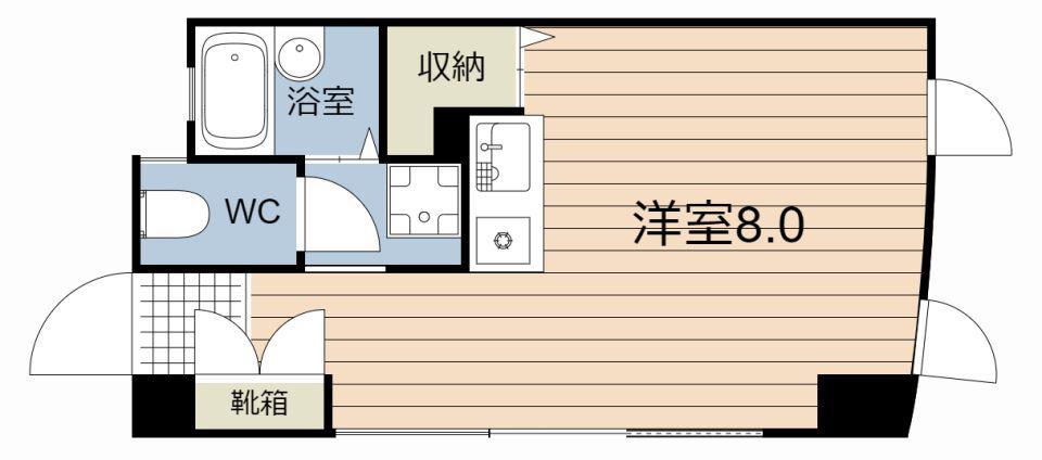 カレッジ鴨池(ワンルーム/3階)の間取り写真