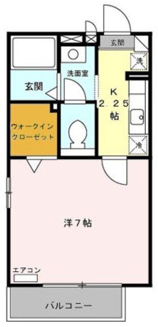 フラントイオ(1K/2階)の間取り写真