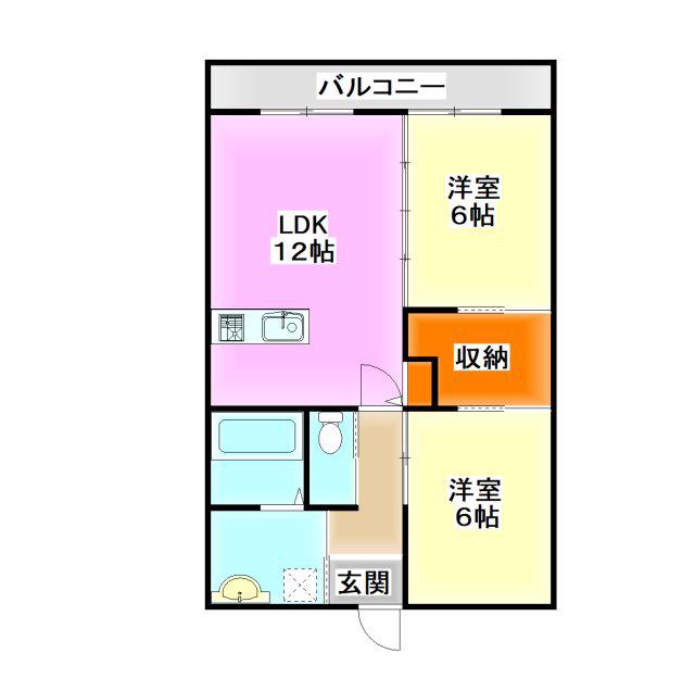 サニーコート(2LDK/1階)の間取り写真