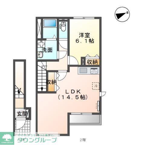 GRANDEUR M(1LDK/2階)の間取り写真