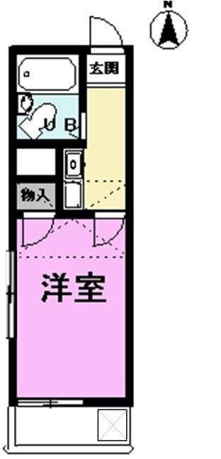 コーポ田中(1K/1階)の間取り写真