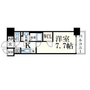 プレサンス新栄町ギャラント(1K/14階)の間取り写真