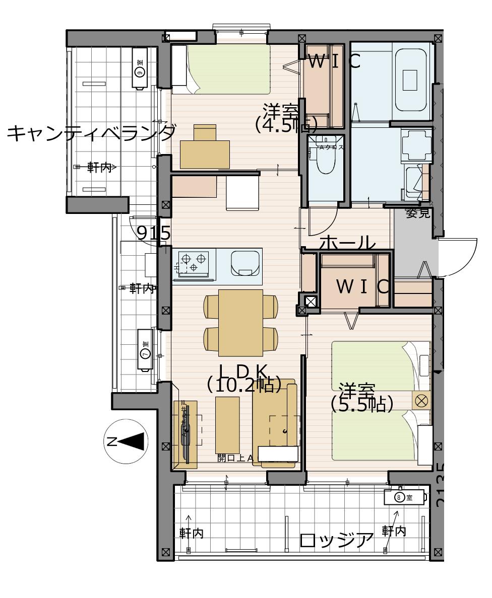 ルミナージュ(2LDK/3階)の間取り写真
