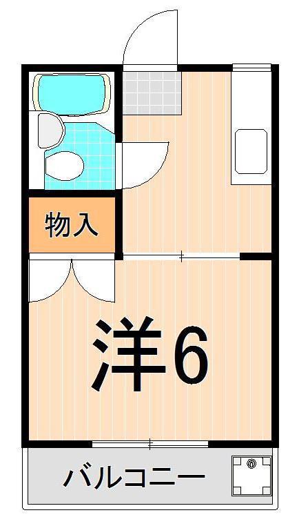 第3青山マンション(1K/3階)の間取り写真