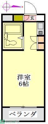 神明マンション(ワンルーム/3階)の間取り写真