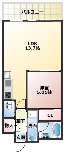 プレジオ御幣島ASIAN(1LDK/11階)の間取り写真