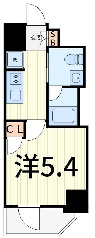 BPRレジデンス青砥(1K/8階)の間取り写真
