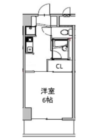 RENATO広瀬通(1K/8階)の間取り写真