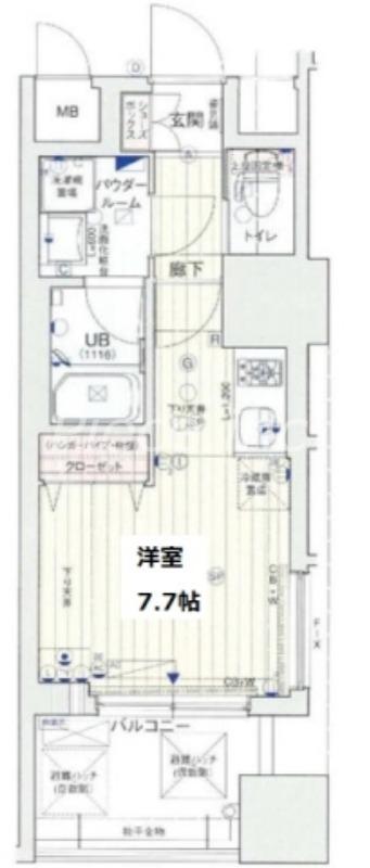 レオンコンフォート本町東3(ワンルーム/12階)の間取り写真