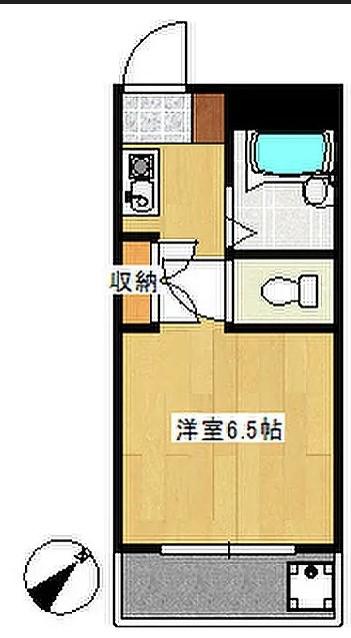 大野武田マンション(ワンルーム/2階)の間取り写真