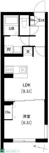 ES GRANDE板橋(1LDK/1階)の間取り写真