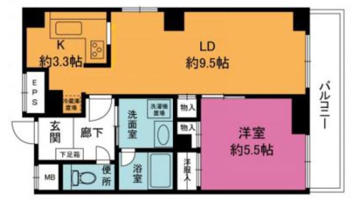 プレステージ櫻壱番館(1LDK/2階)の間取り写真