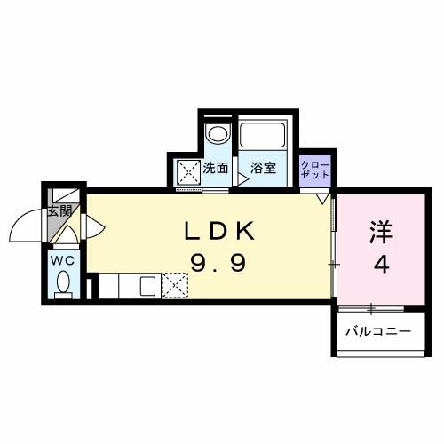 GOODLIFE 小阪本町(1LDK/3階)の間取り写真