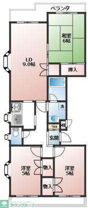 アゼリア2(3LDK/2階)の間取り写真