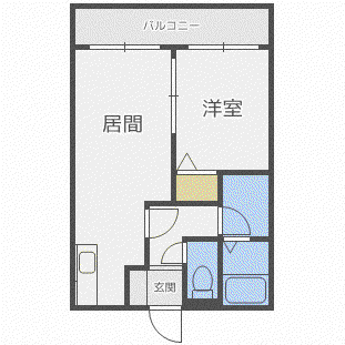 グランメゾン南4(1LDK/3階)の間取り写真