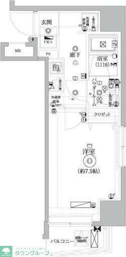 セジョリ桜台駅前(1K/3階)の間取り写真