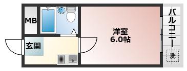 ゴールドクレスト(1K/1階)の間取り写真