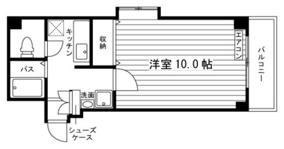 ウィンライフ津島II(1K/2階)の間取り写真