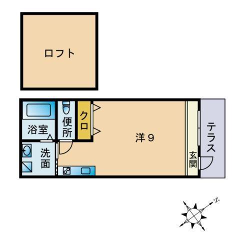 サンライズ金山駅前(1K/2階)の間取り写真