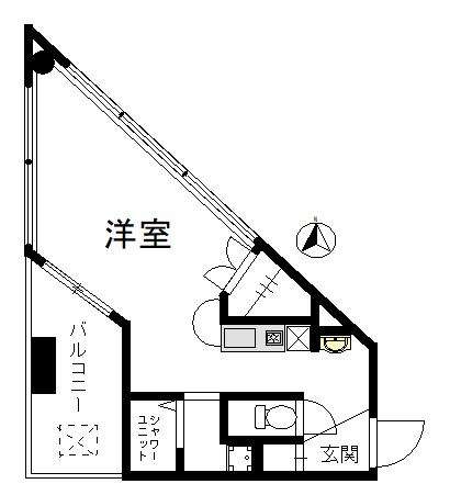 ヴェリエーロ(ワンルーム/4階)の間取り写真