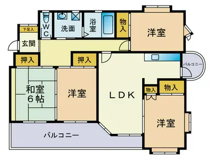 ブリアンハイツ(4LDK/1階)の間取り写真