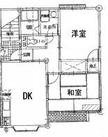 シャトル三瑞I(2DK/2階)の間取り写真