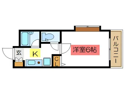 レジデンス金子(1K/1階)の間取り写真