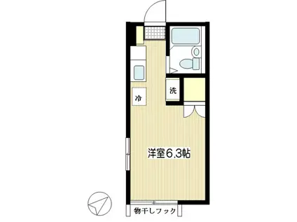 ハイムSHIRAI(ワンルーム/2階)の間取り写真