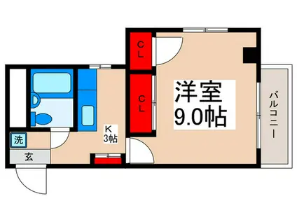 パレ ドゥ ユー(1K/1階)の間取り写真