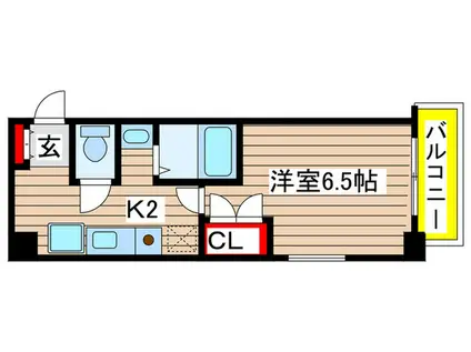 ステージ橦木(1K/3階)の間取り写真
