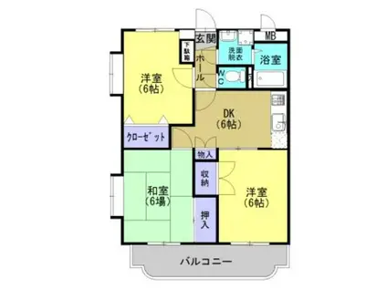 アグリR&O(3DK/1階)の間取り写真