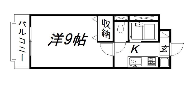 サンセゾンノーブル(1K/1階)の間取り写真