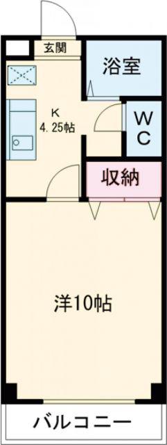 メゾンロイヤルつるた(1K/2階)の間取り写真