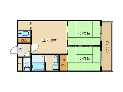 ル・ボオン21(2LDK/3階)の間取り写真